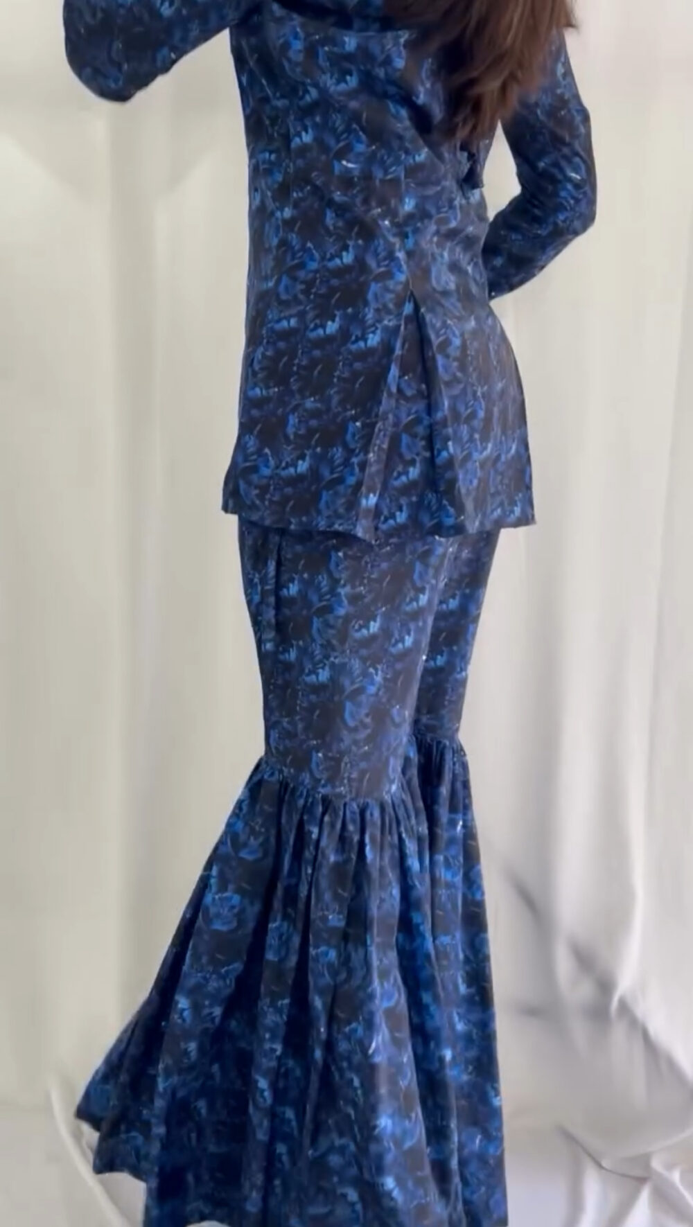 INDIGO SHARARA SET - Image 3